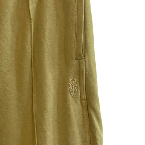 Free People Movement Large Baby Got Track Snap Pants in Olive with Yellow Stripe - Picture 5 of 12